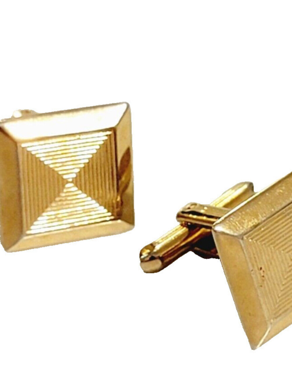 Vintage Cuff Links Hicockโ Gold-tone Elegant Square Cufflinks cl-